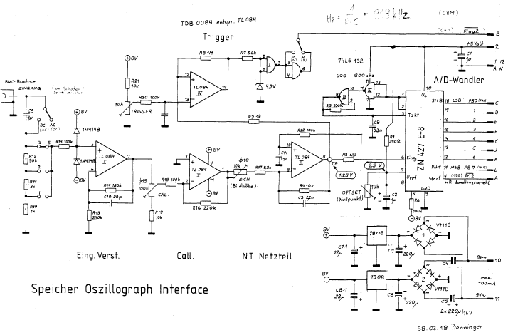 Speicheroszilloskop - Elektronik
